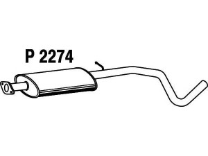 FENNO P2274 vidurinis duslintuvas 
 Išmetimo sistema -> Duslintuvas
51823021
