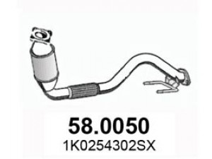ASSO 58.0050 katalizatoriaus keitiklis 
 Išmetimo sistema -> Katalizatoriaus keitiklis
1K0254302SX, 1K0254302SX