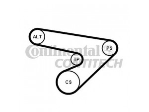 CONTITECH 6PK1725K1 V formos rumbuotas diržas, komplektas 
 Techninės priežiūros dalys -> Techninės priežiūros intervalai