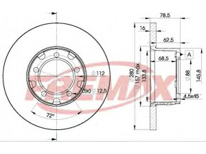 FREMAX BD-4280 stabdžių diskas 
 Stabdžių sistema -> Diskinis stabdys -> Stabdžių diskas
601 420 0072, 601 420 0272, 601 421 5112