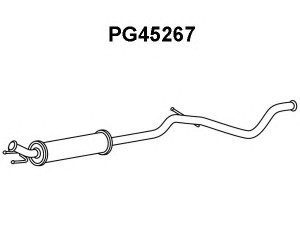 VENEPORTE PG45267 priekinis duslintuvas 
 Išmetimo sistema -> Duslintuvas
1717KW