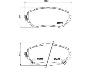 HELLA 8DB 355 020-281 stabdžių trinkelių rinkinys, diskinis stabdys 
 Techninės priežiūros dalys -> Papildomas remontas
0446502390, 446502390