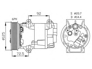 NRF 32208G kompresorius, oro kondicionierius 
 Oro kondicionavimas -> Kompresorius/dalys
2763000Q1E, 2763000Q2M, 92600BN701