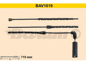 BARUM BAV1019 įspėjimo kontaktas, stabdžių trinkelių susidėvėjimas 
 Stabdžių sistema -> Susidėvėjimo indikatorius, stabdžių trinkelės
34 35 1 165 580