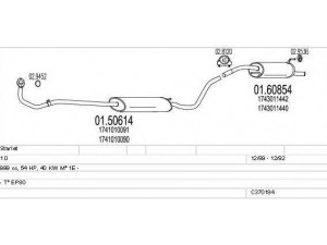 MTS C370184001867 išmetimo sistema 
 Išmetimo sistema -> Išmetimo sistema, visa