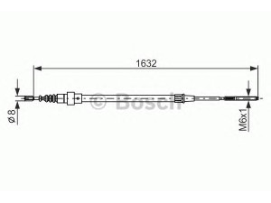 BOSCH 1 987 477 204 trosas, stovėjimo stabdys 
 Stabdžių sistema -> Valdymo svirtys/trosai
6K0 609 721 F, 6K0 609 721 E, 6K0 609 721 F