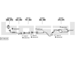 BOSAL 027.960.09 išmetimo sistema 
 Išmetimo sistema -> Išmetimo sistema, visa