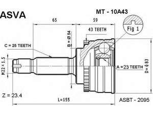 ASVA MT-10A43 jungčių komplektas, kardaninis velenas 
 Ratų pavara -> Sujungimai/komplektas
MB837262, MB896217, MB896218, MR196870
