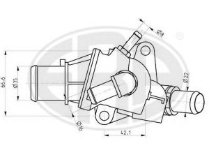ERA 350244 termostatas, aušinimo skystis 
 Aušinimo sistema -> Termostatas/tarpiklis -> Thermostat
60609026