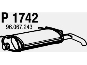 FENNO P1742 galinis duslintuvas 
 Išmetimo sistema -> Duslintuvas
95638426, 96067243