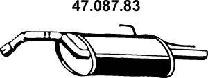 EBERSPÄCHER 47.087.83 galinis duslintuvas 
 Išmetimo sistema -> Duslintuvas
17430-16580