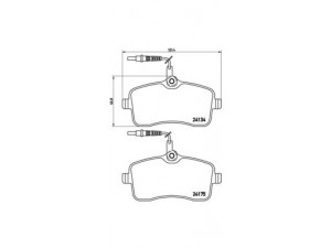 BREMBO P 61 077 stabdžių trinkelių rinkinys, diskinis stabdys
1611456580, 425347, 425422, E172236