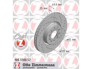 ZIMMERMANN 100.3300.52 stabdžių diskas 
 Dviratė transporto priemonės -> Stabdžių sistema -> Stabdžių diskai / priedai
1K0 615 301 AA, 561 615 301, 5C0 615 301 B