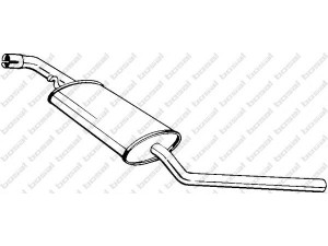 BOSAL 281-463 vidurinis duslintuvas 
 Išmetimo sistema -> Duslintuvas
023 253 409 AJ, 7D0 253 409 A, JZW 253 409 E