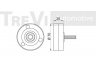 TREVI AUTOMOTIVE TA1590 kreipiantysis skriemulys, V formos rumbuotas diržas 
 Diržinė pavara -> V formos rumbuotas diržas/komplektas -> Laisvasis/kreipiamasis skriemulys
0946004, 11280946004