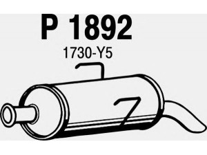 FENNO P1892 galinis duslintuvas 
 Išmetimo sistema -> Duslintuvas
1726-JT, 1726-LC, 1726-LF, 1730-Y5