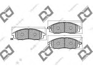 DJ PARTS BP1295 stabdžių trinkelių rinkinys, diskinis stabdys 
 Techninės priežiūros dalys -> Papildomas remontas
41060-VK190, 41060VK190, D1060-VK190