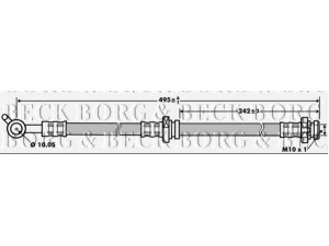 BORG & BECK BBH7161 stabdžių žarnelė 
 Stabdžių sistema -> Stabdžių žarnelės
46210-8H51A, 462108H510, 462108H51A