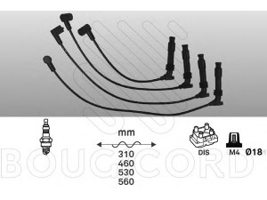 BOUGICORD 4163 uždegimo laido komplektas 
 Kibirkšties / kaitinamasis uždegimas -> Uždegimo laidai/jungtys
1282146, 1282147, 90518760, 90518761