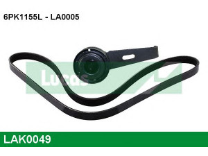 LUCAS ENGINE DRIVE LAK0049 V formos rumbuotas diržas, komplektas 
 Techninės priežiūros dalys -> Techninės priežiūros intervalai