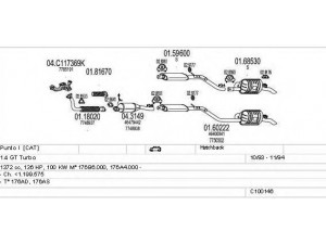 MTS C100146012857 išmetimo sistema 
 Išmetimo sistema -> Išmetimo sistema, visa