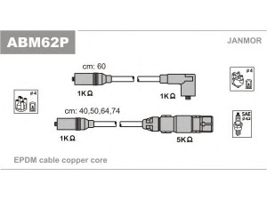 JANMOR ABM62P uždegimo laido komplektas 
 Kibirkšties / kaitinamasis uždegimas -> Uždegimo laidai/jungtys
037 905 483 C
