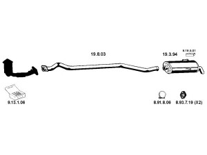 EBERSPÄCHER 222235 išmetimo sistema 
 Išmetimo sistema -> Išmetimo sistema, visa