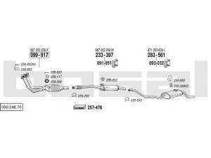 BOSAL 090.248.70 išmetimo sistema 
 Išmetimo sistema -> Išmetimo sistema, visa