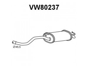 VENEPORTE VW80237 galinis duslintuvas 
 Išmetimo sistema -> Duslintuvas
1J6253609AF, 1J6253609AK, 1J6253609AM