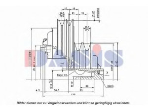 AKS DASIS 851355N magnetinė sankaba, oro kondicionieriaus kompresorius