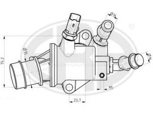 ERA 350004 termostatas, aušinimo skystis 
 Aušinimo sistema -> Termostatas/tarpiklis -> Thermostat
55187784, 55202510, 55203388, 71574778