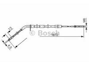 BOSCH 1 987 477 068 trosas, stovėjimo stabdys 
 Stabdžių sistema -> Valdymo svirtys/trosai
34 41 1 150 896