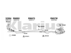 KLARIUS 720910U išmetimo sistema 
 Išmetimo sistema -> Išmetimo sistema, visa