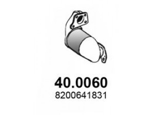 ASSO 40.0060 katalizatoriaus keitiklis 
 Išmetimo sistema -> Katalizatoriaus keitiklis
8200427859, 8200641831