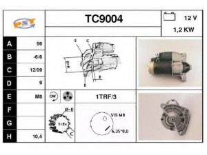 SNRA TC9004 starteris 
 Elektros įranga -> Starterio sistema -> Starteris