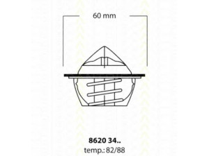 TRISCAN 8620 3482 termostatas, aušinimo skystis 
 Aušinimo sistema -> Termostatas/tarpiklis -> Thermostat
113095090, 113095091, 115095090