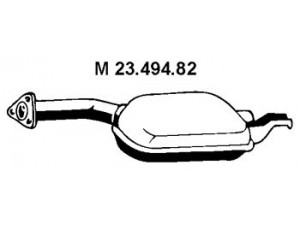 EBERSPÄCHER 23.494.82 vidurinis duslintuvas
124 490 35 15, 124 491 16 00