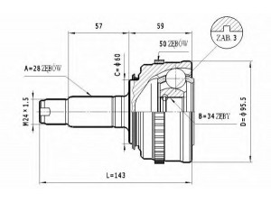 STATIM C.443 jungčių komplektas, kardaninis velenas 
 Ratų pavara -> Sujungimai/komplektas
44014-SD4-950
