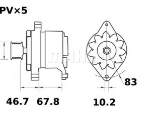 MAHLE ORIGINAL MG 538 kintamosios srovės generatorius 
 Elektros įranga -> Kint. sr. generatorius/dalys -> Kintamosios srovės generatorius
77 00 499 228, 77 00 733 790, 77 00 751 336