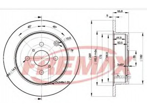 FREMAX BD-1221 stabdžių diskas 
 Dviratė transporto priemonės -> Stabdžių sistema -> Stabdžių diskai / priedai
42431-0D050, 42431-12210, 42431-12250