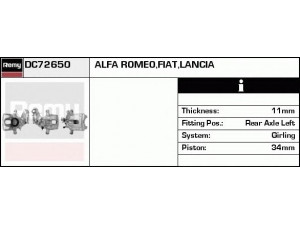 DELCO REMY DC72650 stabdžių apkaba 
 Dviratė transporto priemonės -> Stabdžių sistema -> Stabdžių apkaba / priedai
717229000, 9947612