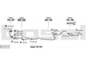 BOSAL 034.244.72 išmetimo sistema 
 Išmetimo sistema -> Išmetimo sistema, visa