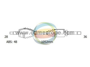 ODM-MULTIPARTS 18-012721 kardaninis velenas 
 Ratų pavara -> Kardaninis velenas
1495672, 1496579, 6C11 3B436 BE