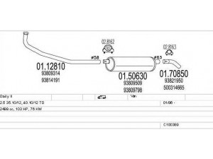 MTS C100389013109 išmetimo sistema