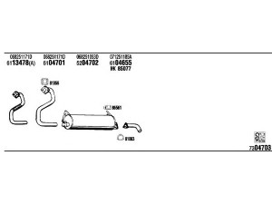 WALKER VW60511 išmetimo sistema 
 Išmetimo sistema -> Išmetimo sistema, visa