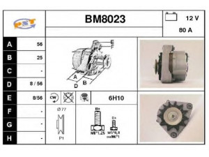 SNRA BM8023 kintamosios srovės generatorius 
 Elektros įranga -> Kint. sr. generatorius/dalys -> Kintamosios srovės generatorius
12311277505, 12311284461, 12311285006