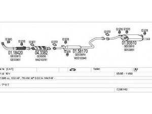 MTS C290142009672 išmetimo sistema 
 Išmetimo sistema -> Išmetimo sistema, visa