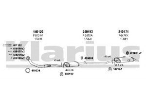 KLARIUS 630378E išmetimo sistema 
 Išmetimo sistema -> Išmetimo sistema, visa