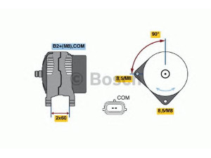 BOSCH 0 124 525 053 kintamosios srovės generatorius