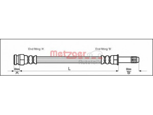 METZGER 4112522 stabdžių žarnelė 
 Stabdžių sistema -> Stabdžių žarnelės
1 001 348, 7 335 771, 7M0 611 701D